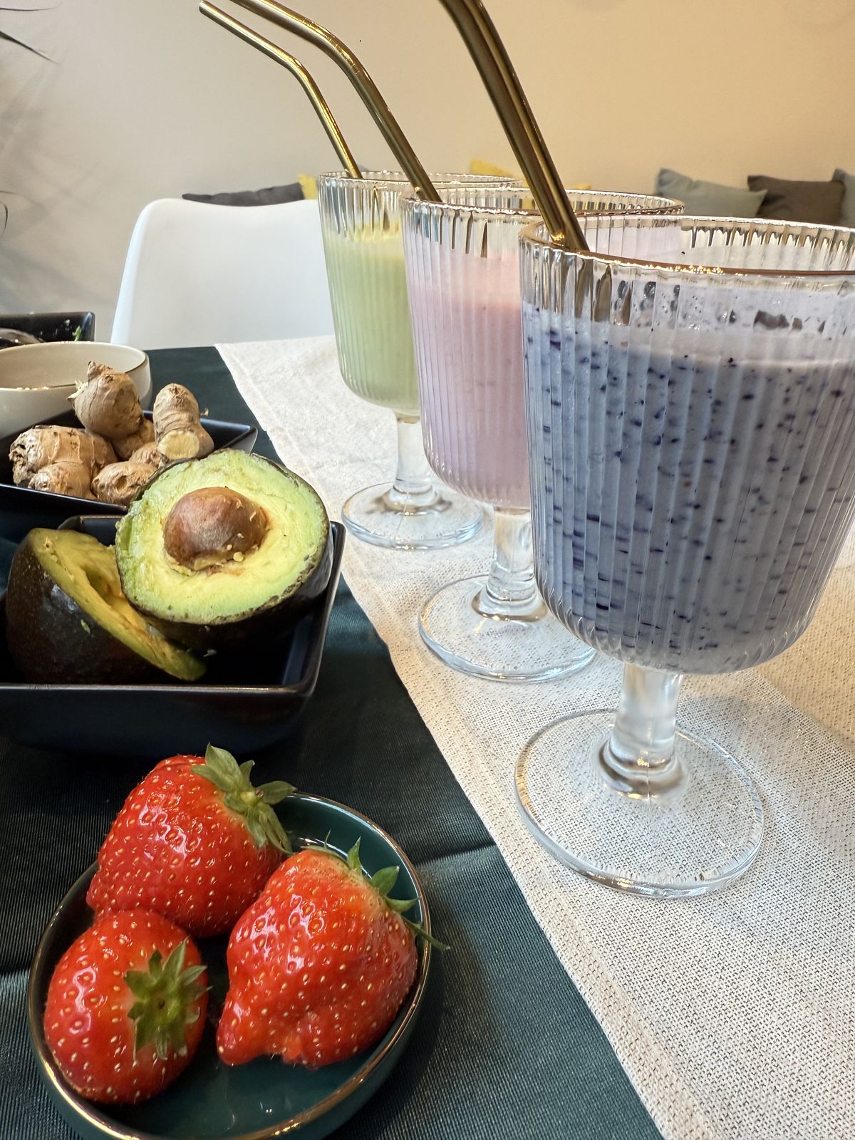 Smoothies et ingr&eacute;dients frais au Breakfast Club